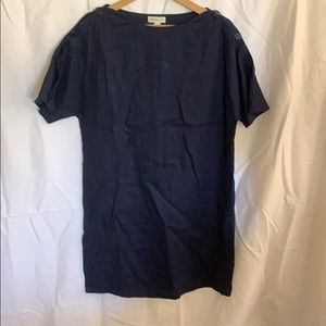 Neiman Marcus Blue Linen Dress